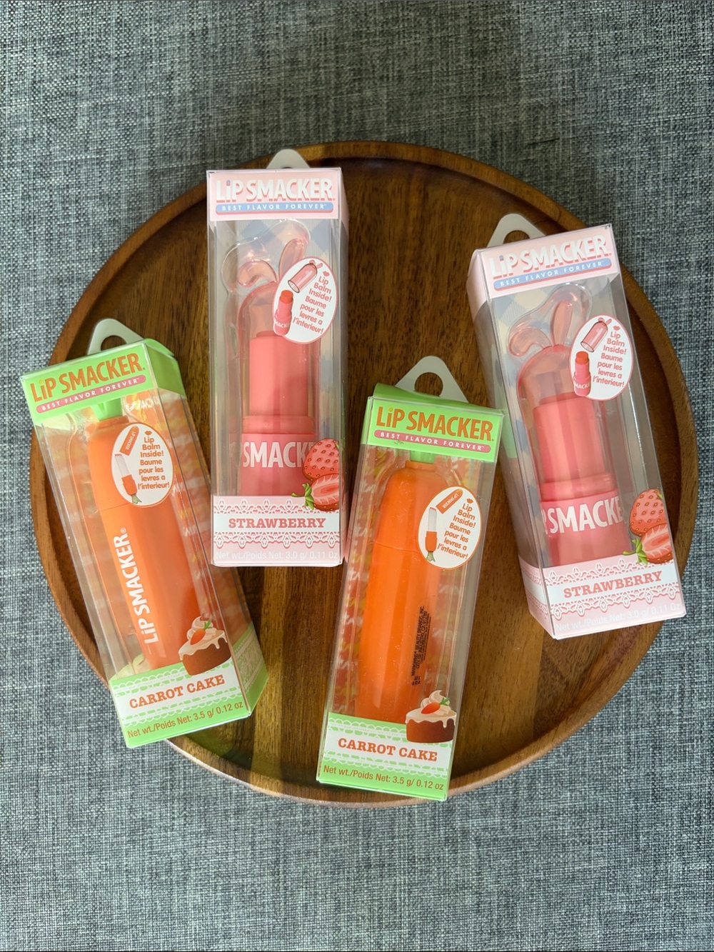 ✨$20 for 4✨Lip Smacker Limited Edition Duo: 2 Strawberry & 2 Carrot Cake